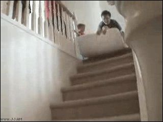 Катание на лестнице