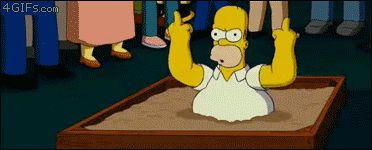 Гомер убегает от толпы