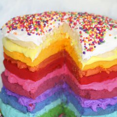 Радужный тортик