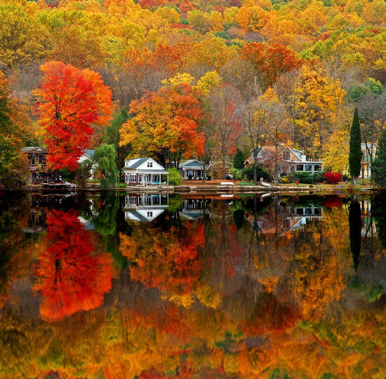 Осеннее озеро, Нью-Джерси