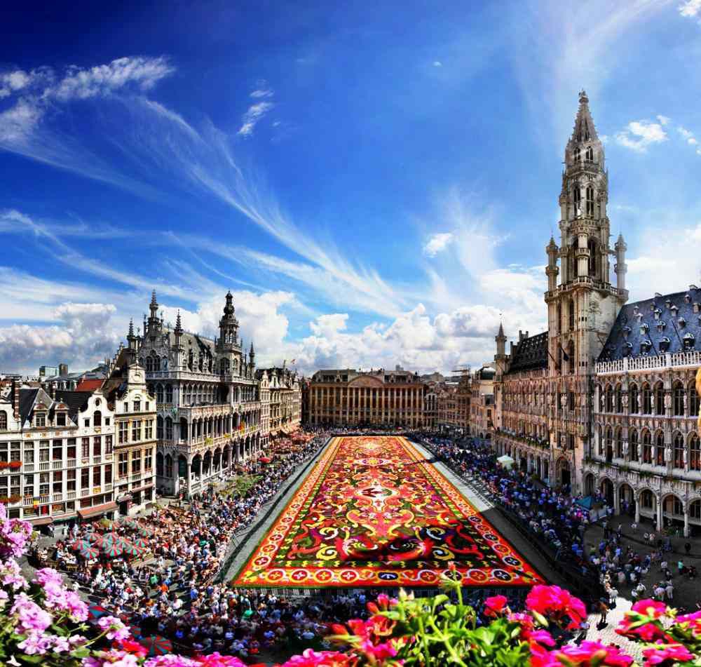 Ковер из цветов в Брюсселе
