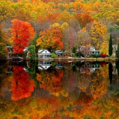 Осеннее озеро, Нью-Джерси