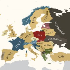 Популярные мужские имена в Европе